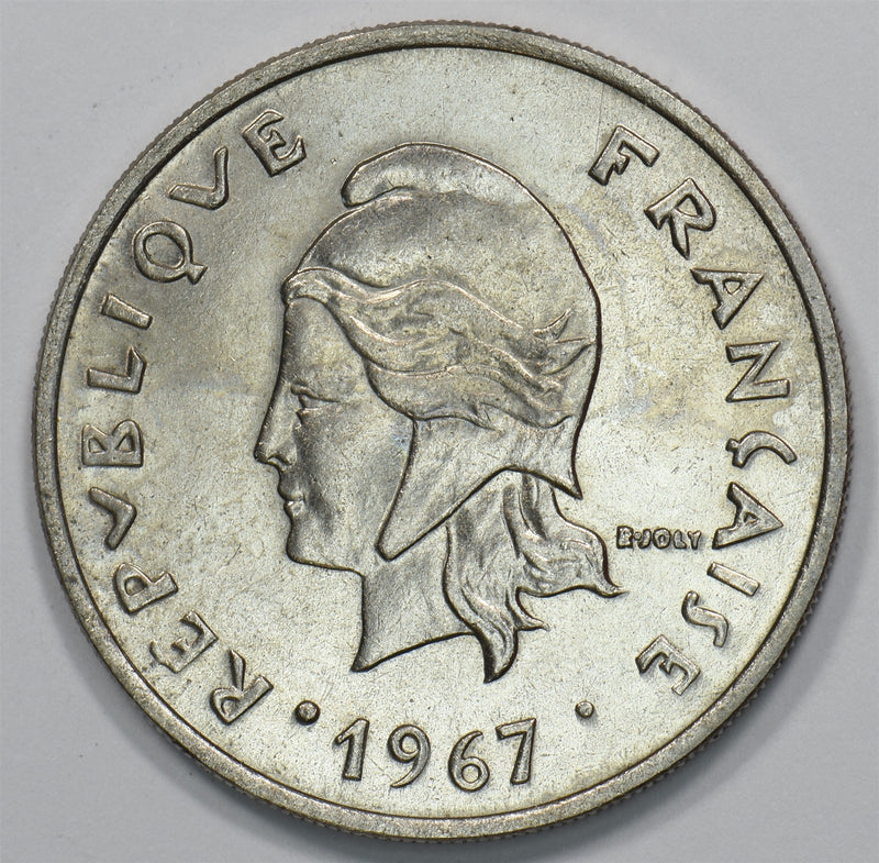 French Polynesia 1967 Marianne 20 Francs P1511460