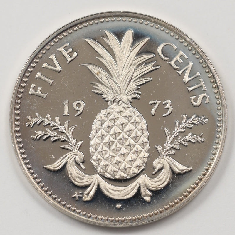 Bahamas 1973-FM Elizabeth II-Pineapple 5 Cents Proof P9040500