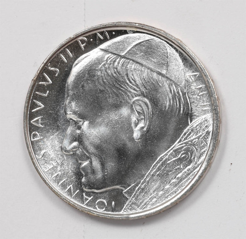 Vatican 1979-2001 500 Lira Silver Pope John Paul II P490499 combine shipping0