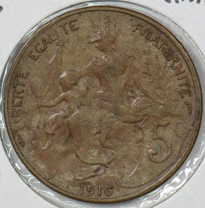 France 1916 5 Centimes P190511 combine shipping1