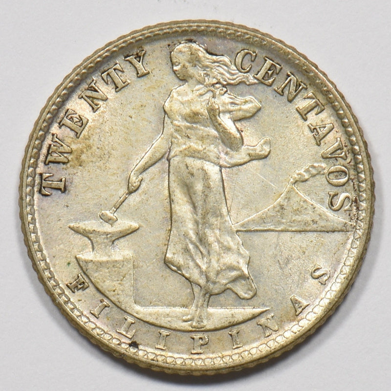 Philippines 1944-D Commonwealth 20 Centavos Silver P1510540