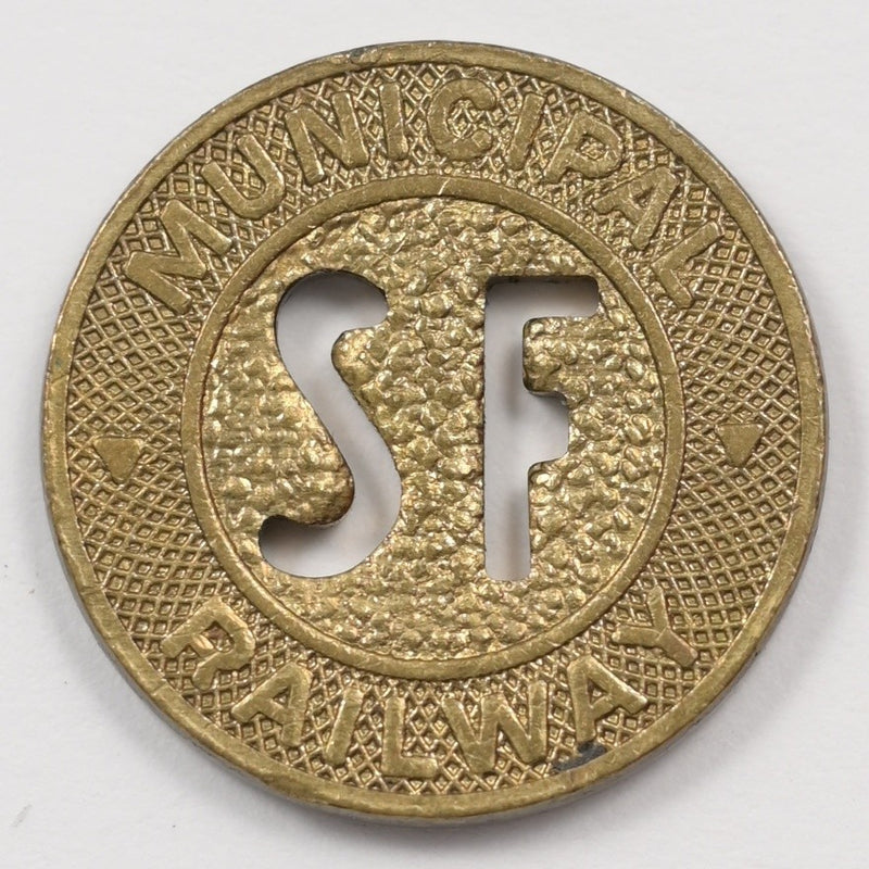 Municipal Railway San Francisco Transit Token P9039550