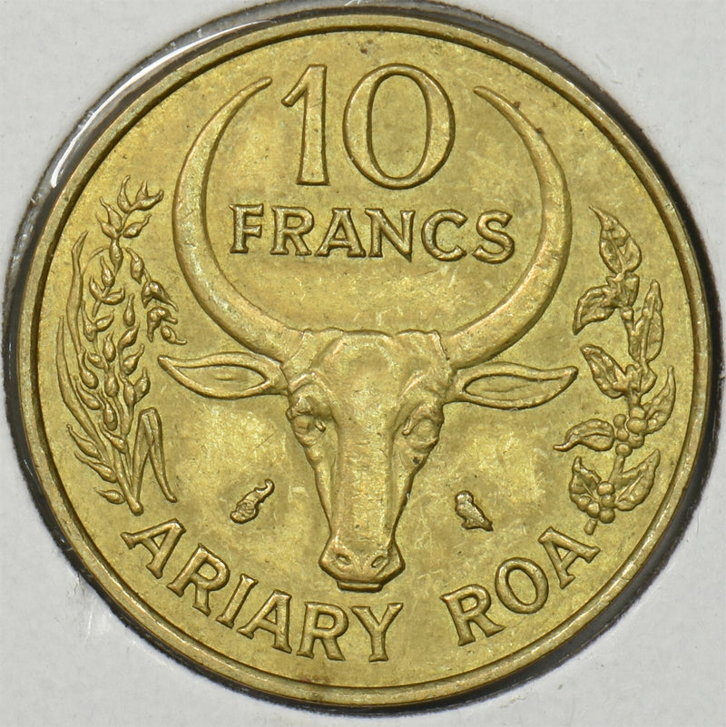 Madagascar 1970 10 Francs Ox animal P900491 combine shipping0