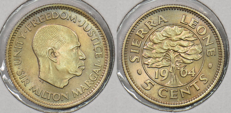 Sierra Leone 1964 5 Cents P190303 combine shipping0