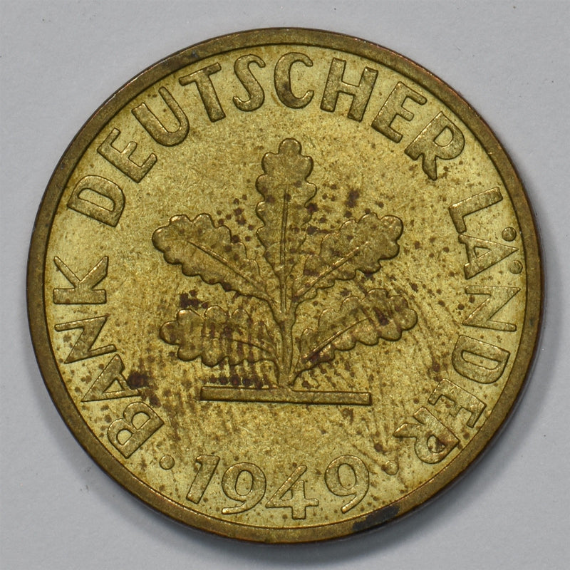 Germany 1949-D Bank of Germen States 5 Pfennig P9031670