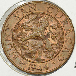 Curacao 1944 2 1/2 Cents Lion animal P150232 combine shipping0