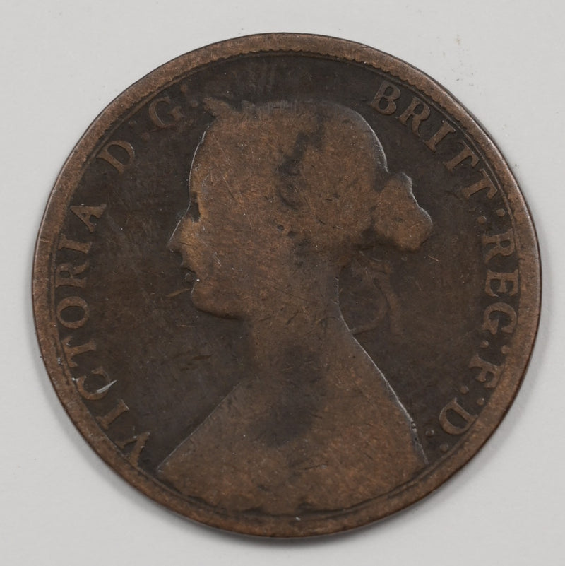 Great Britain 1862 Victorian Bun Head Half Penny P9042610