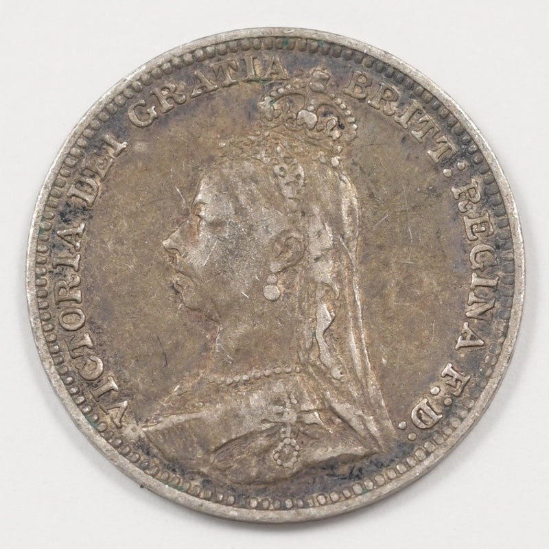 United Kingdom 1891 Victorian 3 Pence Silver P9041660