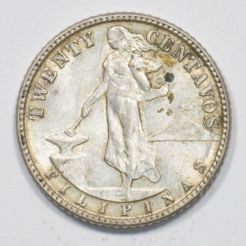 Philippines 1945-D Commonwealth 20 Centavos Silver P1511000