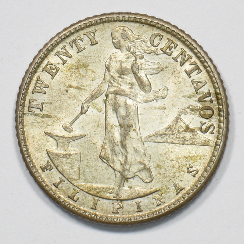 Philippines 1944-D Commonwealth 20 Centavos Silver P1510910