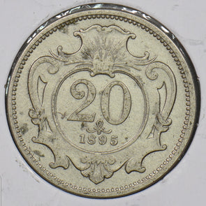 Austria 1895 20 Heller P190337 combine shipping2