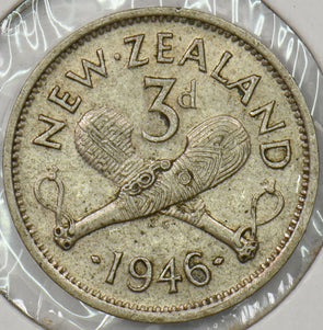 New Zealand 1946 3 Pence P900300 combine shipping1