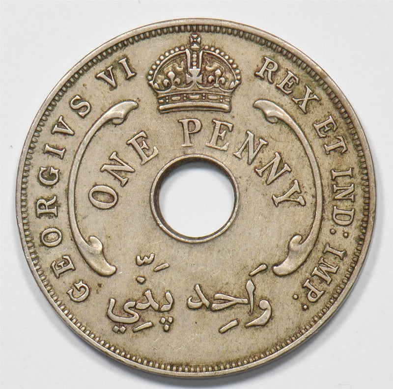 British West Africa 1940 George VI Penny P9028870