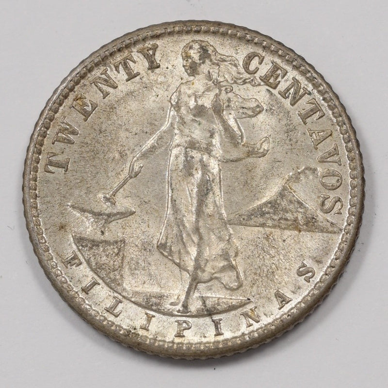 Philippines 1944-D Commonwealth 20 Centavos Silver P1514320