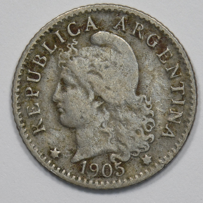 Argentina 1905 Liberty Head 5 Centavos P9025740
