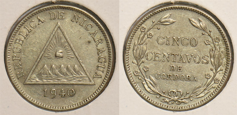 Nicaragua 1940 5 Centavos P290292 combine shipping0