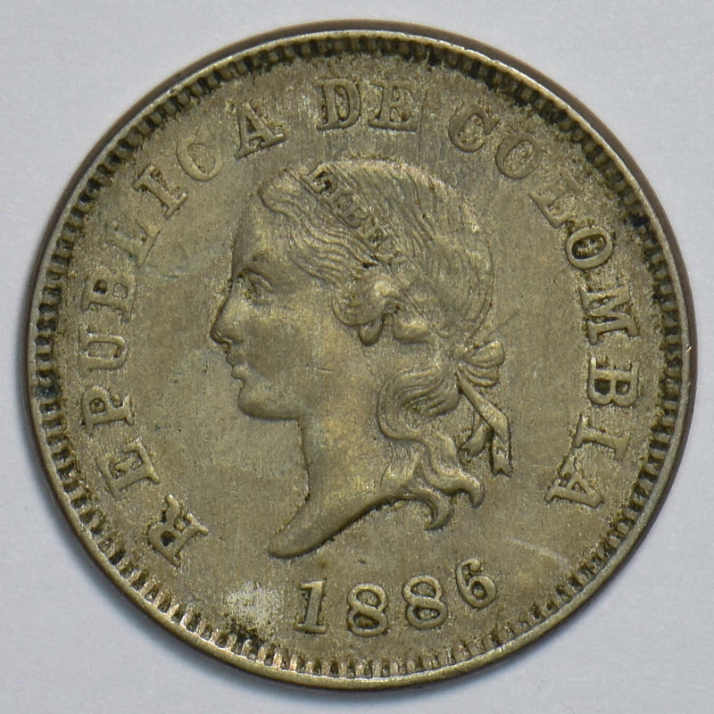 Colombia 1886 5 Centavos P290099 combine shipping0