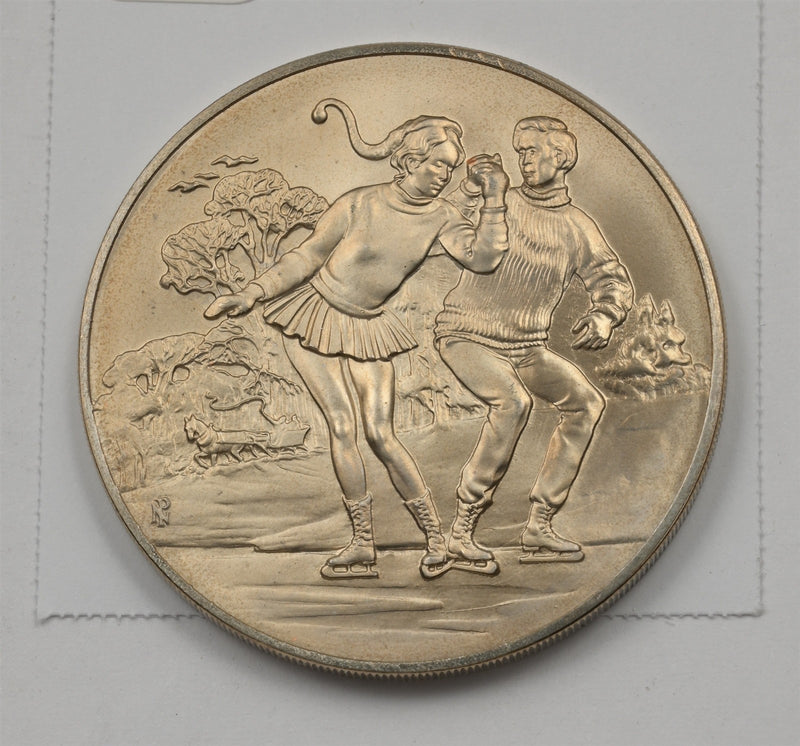 1969-FM Holiday Greeting Card Medal-Winter Scene P1913640
