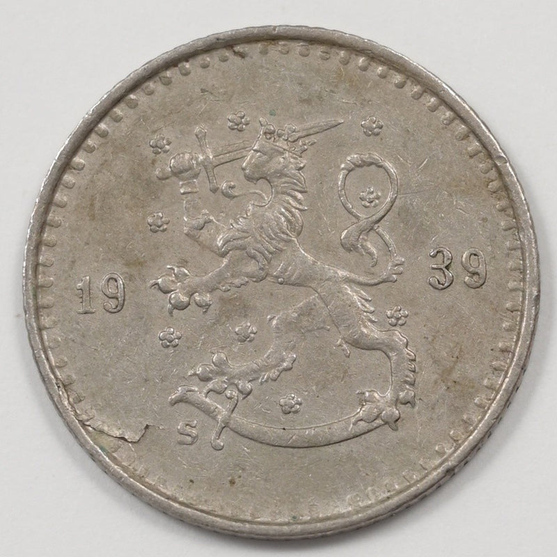 Finland 1939-S Republic 25 Pennia P9040850