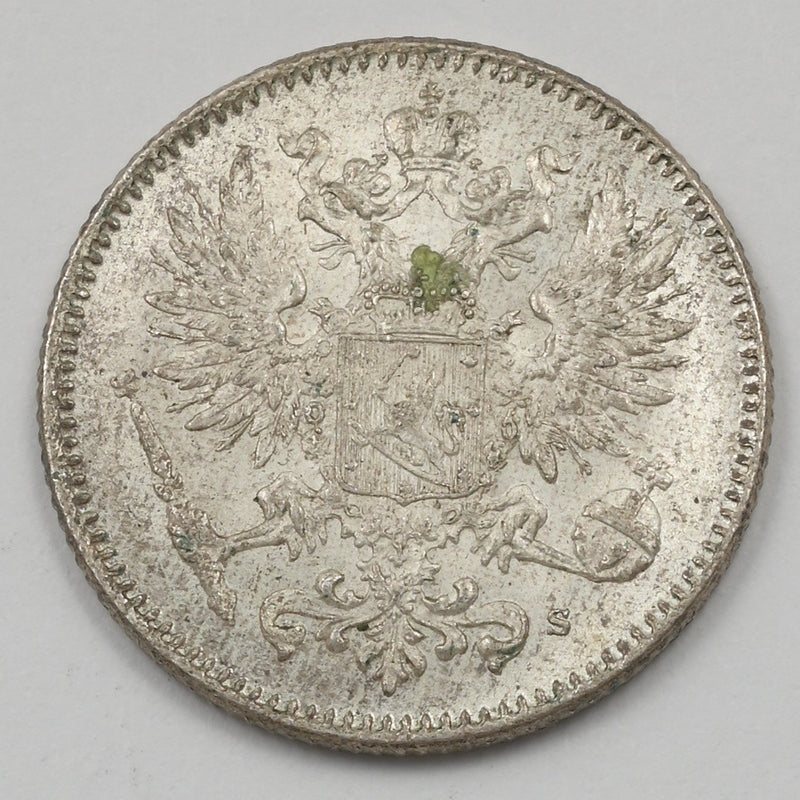 Finland 1917-S Nicholas II 50 Pennia Silver P1913880