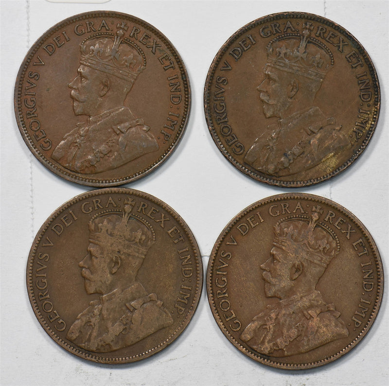 Canada 1912-1919 Cent Lot of 4 George V P902792 combine shipping0