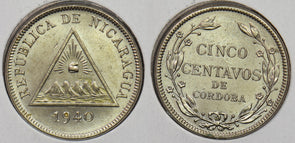 Nicaragua 1940 5 Centavos P290376 combine shipping0