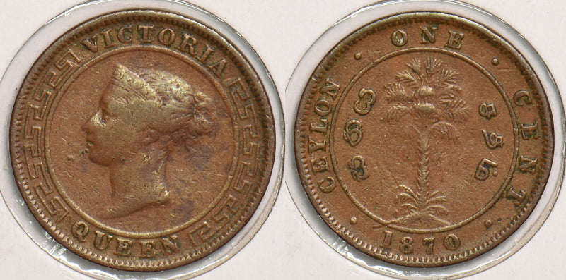 Ceylon 1870 Cent P150124 combine shipping0