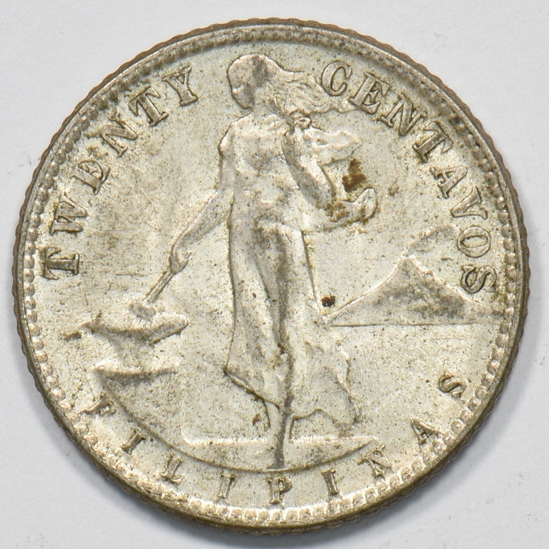 Philippines 1944-D Commonwealth 20 Centavos Silver P1510850
