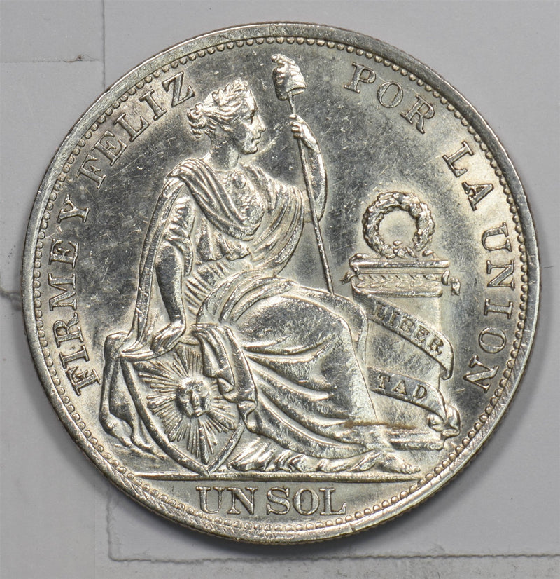 Peru 1894 Sol Silver Lima P490426 combine shipping0