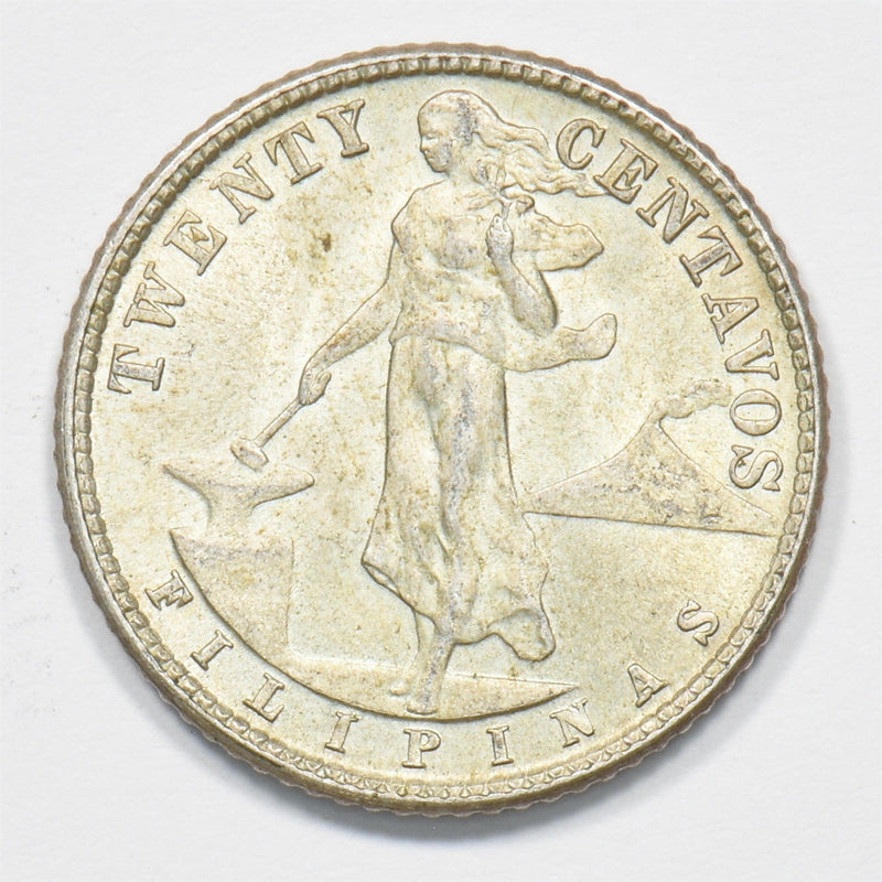 Philippines 1944-D Commonwealth 20 Centavos Silver P1912000