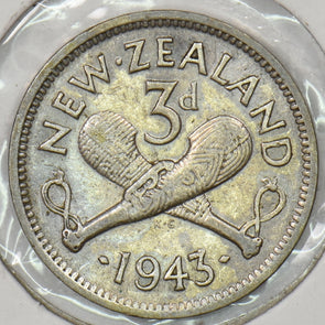 New Zealand 1943 3 Pence P900292 combine shipping1