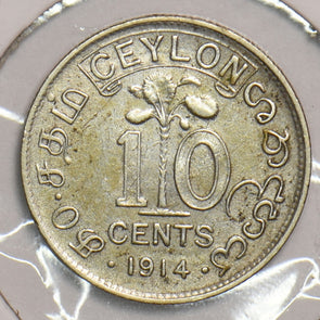 Ceylon 1914 10 Cents P150084 combine shipping2