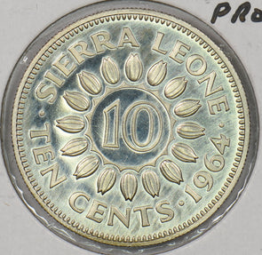 Sierra Leone 1964 10 Cents Proof P190291 combine shipping2