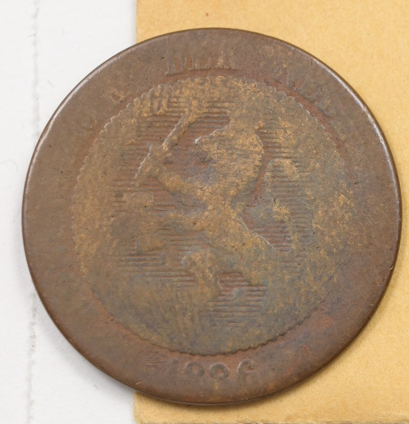 Netherlands 1886 William III Lion type 2½ Cent Copper P9038950