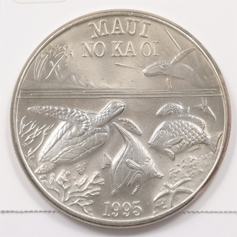 1995 Maui Trade Dollar Turtle Fish P9047850