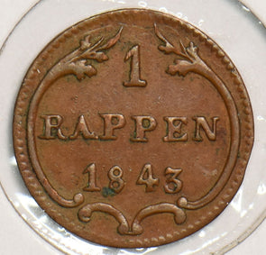 Switzerland 1843 Rappen P290319 combine shipping2