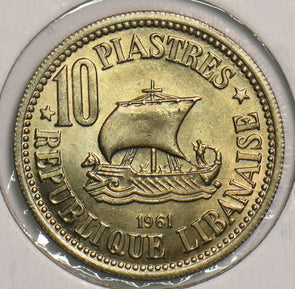 Lebanon 1961 10 Piastres P290247 combine shipping2