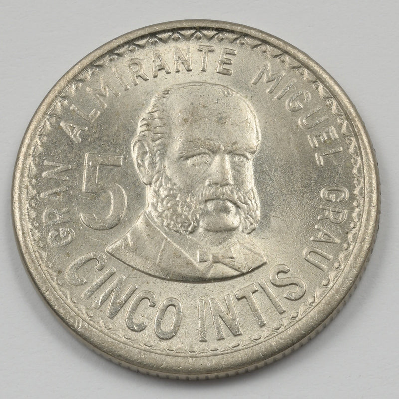 Peru 1987-LM Gran Almirante Miguel Grau 5 Intis P1914080
