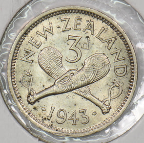 New Zealand 1943 3 Pence P290374 combine shipping2