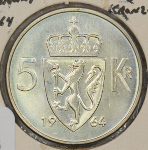 Norway 1964 5 Kroner P290370 combine shipping2