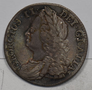 Great Britain 1743 Shilling Silver Toned Georgius II P490401 combine shipping0