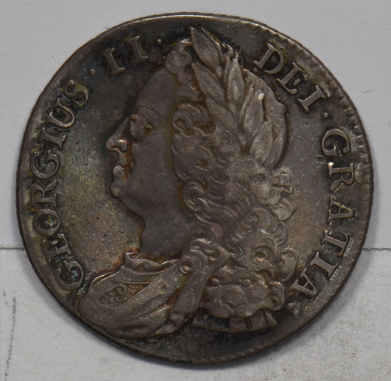 Great Britain 1743 Shilling Silver Toned Georgius II P490401 combine shipping0