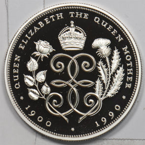 Great Britain 1990 5 Pounds Proof 90th Birthday of Elizabeth II Mother P490400 c0