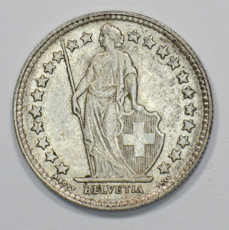 Switzerland 1952-B 1/2 Franc Silver P1511840
