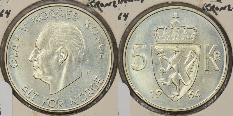 Norway 1964 5 Kroner P290370 combine shipping0