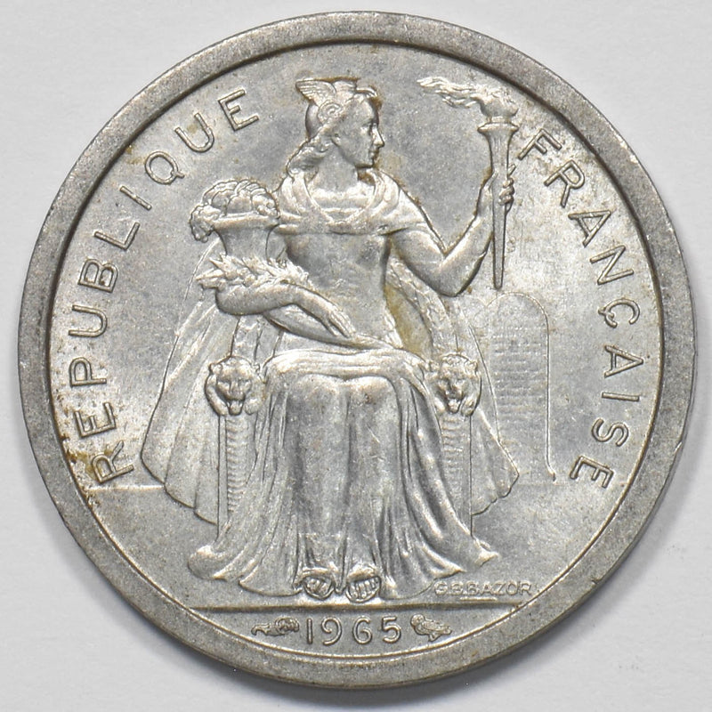 French Polynesia 1965 Seated Liberty Franc P9028780