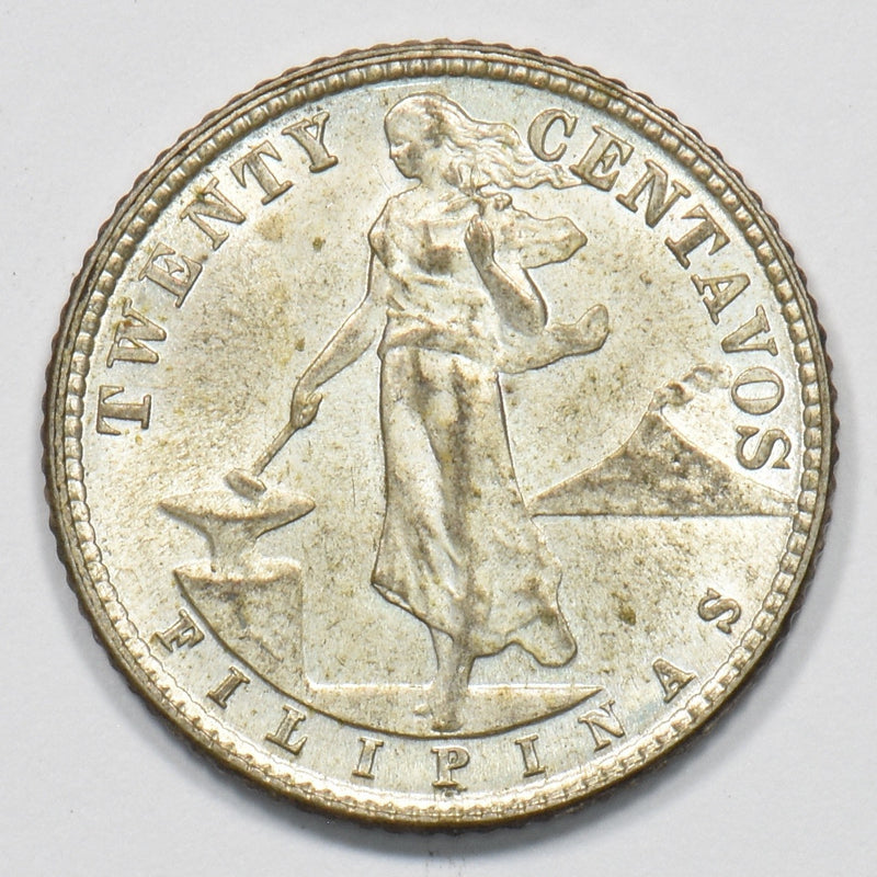 Philippines 1944-D Commonwealth 20 Centavos Silver P1511130