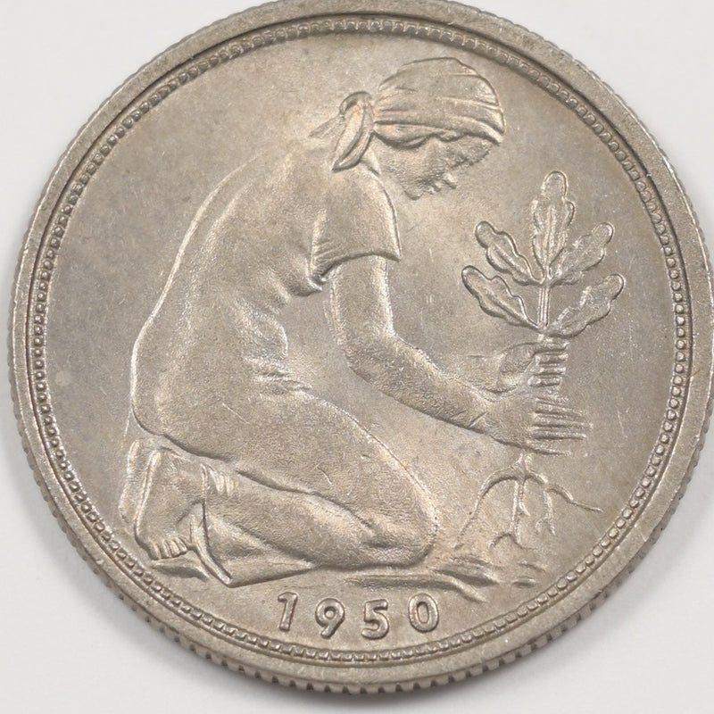 Germany 1950-F Federal Republic 50 Pfennig P9042060