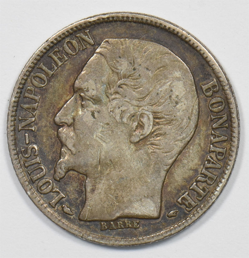 France 1852 Franc Silver Wreath Louis Napoleon P490361 combine shipping0