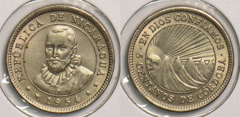 Nicaragua 1954 5 Centavos P290245 combine shipping0